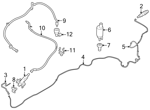 2024 BMW i7 Wiper & Washer Components Diagram 1