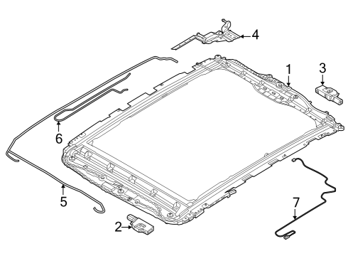 2023 BMW i7 WIRING HARNESS BMW THEATER S Diagram for 54105A32093