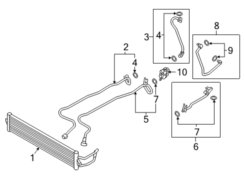 2022 BMW 745e xDrive Oil Cooler Diagram