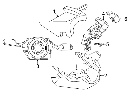 2021 BMW i3 Shroud, Switches & Levers Diagram