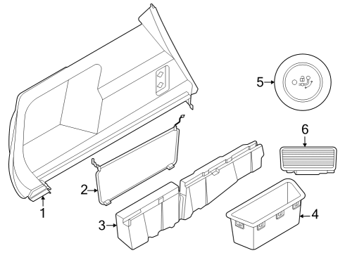 2023 BMW X1 LUGGAGE COMPARTMENT LAMP LED Diagram for 63315A42413