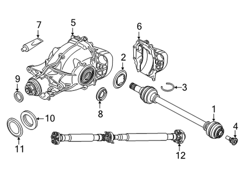 2024 BMW X5 M COVER, REAR Diagram for 33118840243