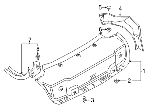 2024 BMW M8 Interior Trim - Trunk Diagram