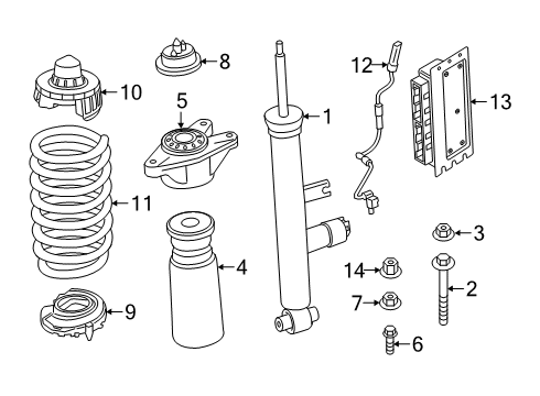 2022 BMW Z4 Shocks & Components - Rear Diagram 1