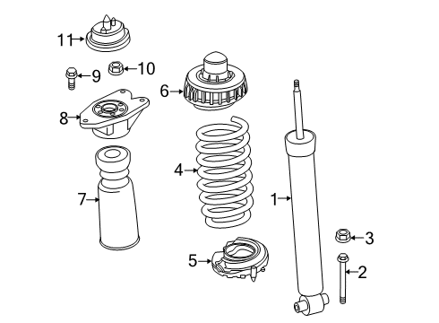 2024 BMW M340i Shocks & Components - Rear Diagram 2