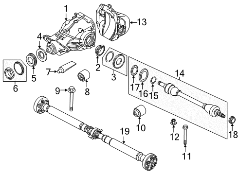 2013 BMW 535i xDrive SEALING KIT REAR AXLE DIFFER Diagram for 33108860346