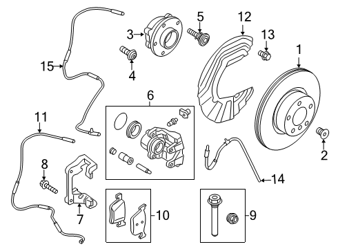 2022 BMW X4 Brake Components Diagram 3