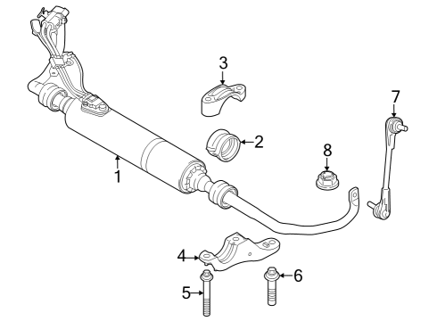 2024 BMW 760i xDrive Stabilizer Bar & Components - Front Diagram 1