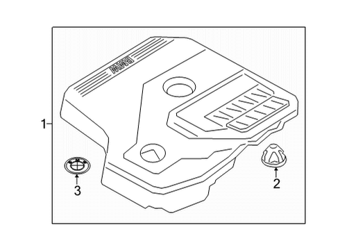 2024 BMW 230i Engine Appearance Cover Diagram