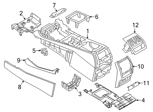 2024 BMW X7 Center Console Diagram 3