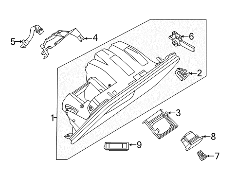 2023 BMW X3 M Glove Box Diagram