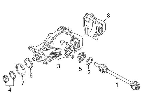 2021 BMW M850i xDrive Axle & Differential - Rear Diagram