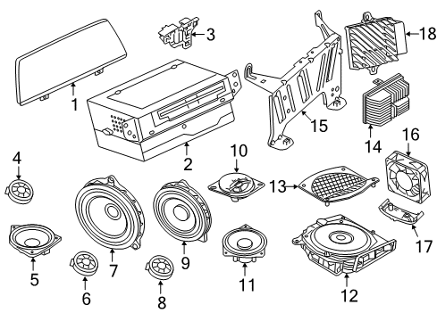 2022 BMW 530e RP HEAD UNIT HIGH 3 Diagram for 65125A84B53