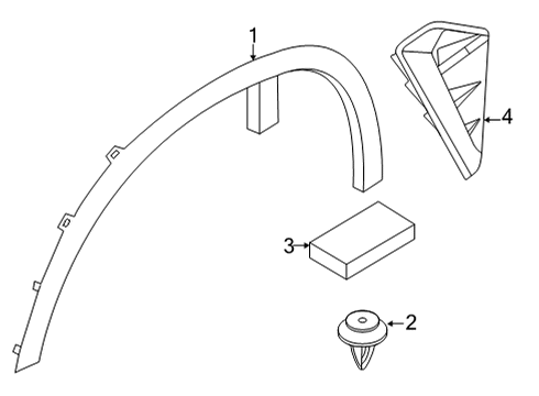 2022 BMW X6 M Exterior Trim - Fender Diagram 1