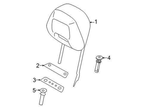 2024 BMW X6 M Front Seat Components Diagram 2