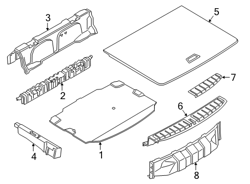 2023 BMW X2 Interior Trim - Rear Body Diagram 1