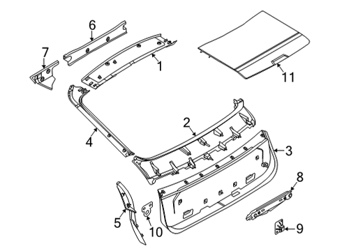 2022 BMW X6 M Interior Trim - Lift Gate Diagram