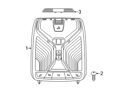 2024 BMW M850i xDrive Gran Coupe Overhead Console Diagram