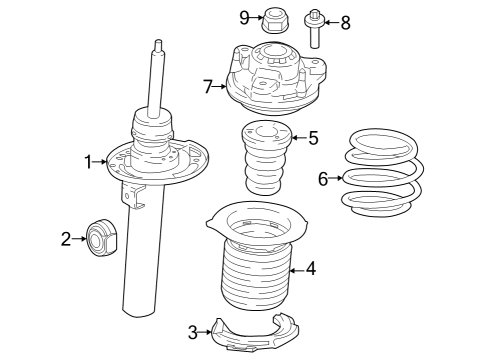 2024 BMW M440i Gran Coupe Struts & Components - Front Diagram 2