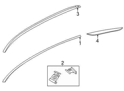 2022 BMW X6 M Exterior Trim - Roof Diagram