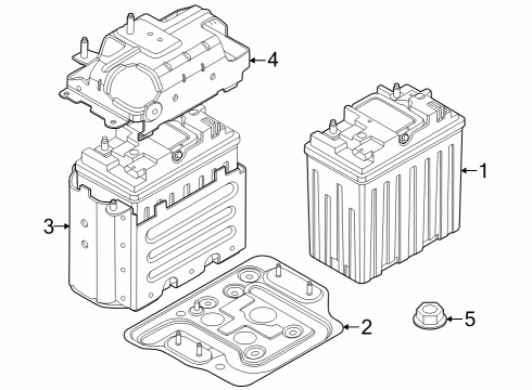 2024 BMW X6 M 12-V LITHIUM-ION AUXILIARY B Diagram for 61215A7E839