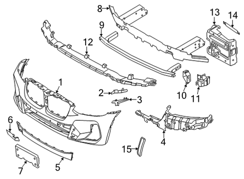 2023 BMW X4 M Bumper & Components - Front Diagram 3