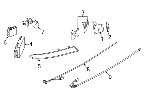 2021 BMW X3 M Electrical Components - Rear Bumper Diagram 2