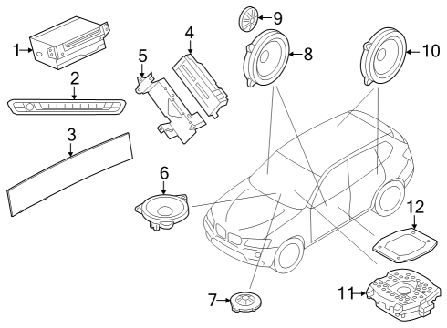 2024 BMW X7 Sound System Diagram 1