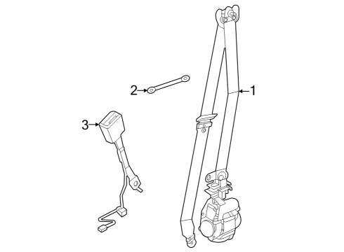 2024 BMW M440i Gran Coupe Front Seat Belts Diagram