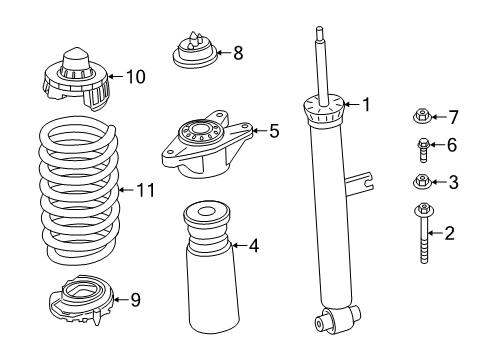 2022 BMW Z4 Shocks & Components - Rear Diagram 2