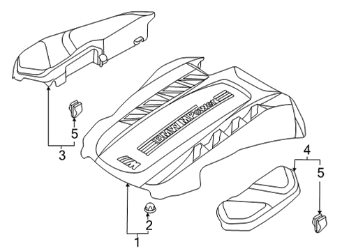 2023 BMW X5 M Engine Appearance Cover Diagram 2