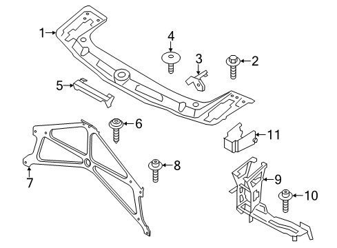 2021 BMW M2 Radiator Support Diagram