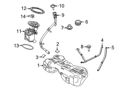 2023 BMW X3 M Fuel System Components Diagram