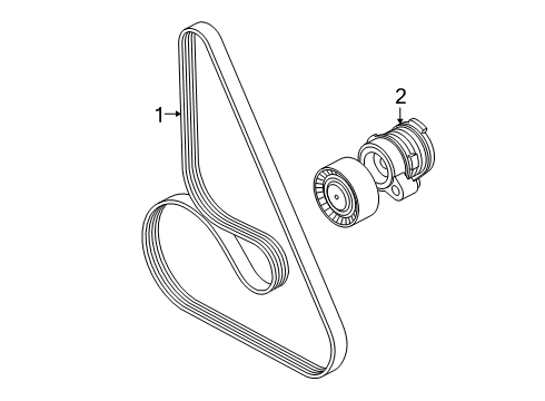 2022 BMW M5 Belts & Pulleys Diagram