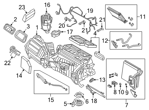 2024 BMW M340i A/C Evaporator & Heater Components Diagram