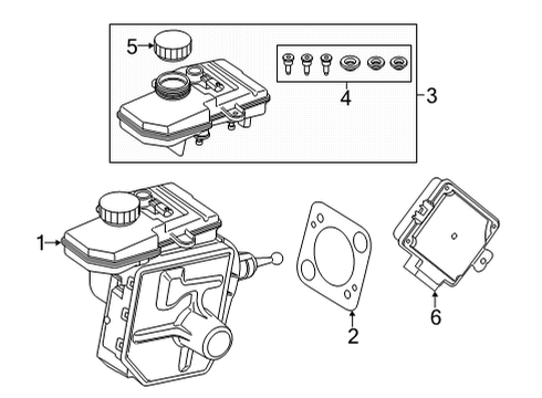 2021 BMW 840i Gran Coupe BRAKE BOOSTER Diagram for 34515A7C5C6