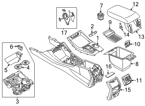 2021 BMW X4 Console Diagram 3