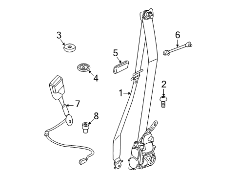 2022 BMW 750i xDrive Seat Belt Diagram 1