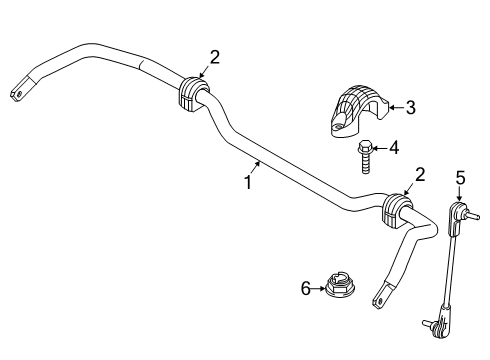 2023 BMW X2 Stabilizer Bar & Components - Front Diagram