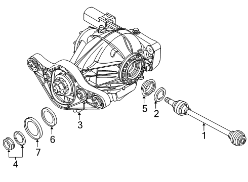 2024 BMW M8 Axle & Differential - Rear Diagram