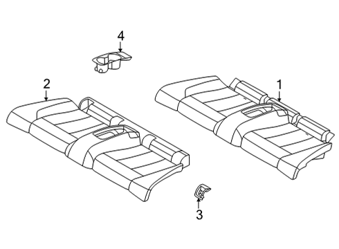 2023 BMW M440i Rear Seat Components Diagram 3