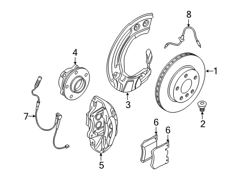 2024 BMW X1 Front Brakes Diagram 1