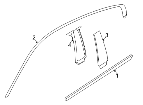 2023 BMW 840i xDrive Gran Coupe Exterior Trim - Front Door Diagram