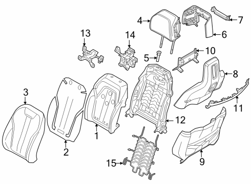 2024 BMW 760i xDrive Passenger Seat Components Diagram 2