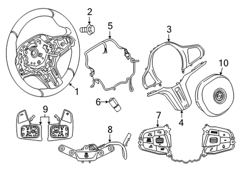 2021 BMW M440i Steering Column & Wheel, Steering Gear & Linkage Diagram 5