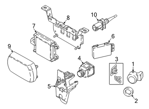 2022 BMW X3 Parking Aid Diagram 2