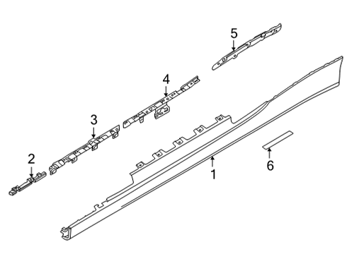 2022 BMW M440i Exterior Trim - Pillars Diagram 1