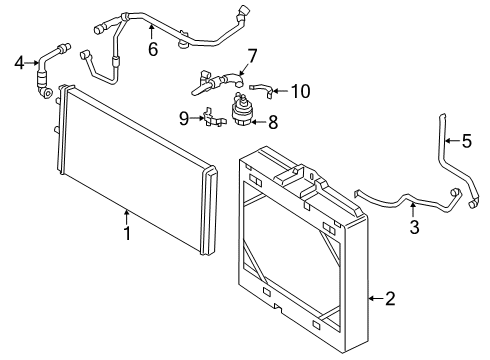 2021 BMW M2 Radiator & Components Diagram 1