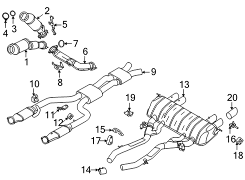 2022 BMW M4 Exhaust Components Diagram