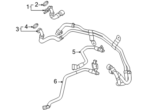 2023 BMW M440i Coolant Lines Diagram